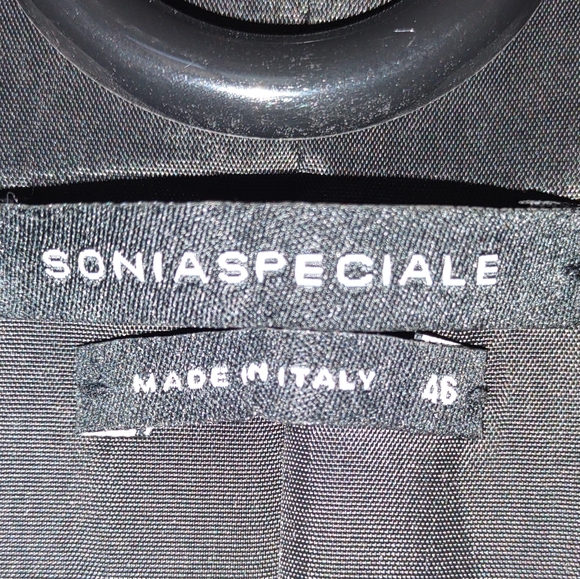 New w/o tags Sonia Speciale black long jacket/blazer EU 46/US 16! - Picture 8 of 9